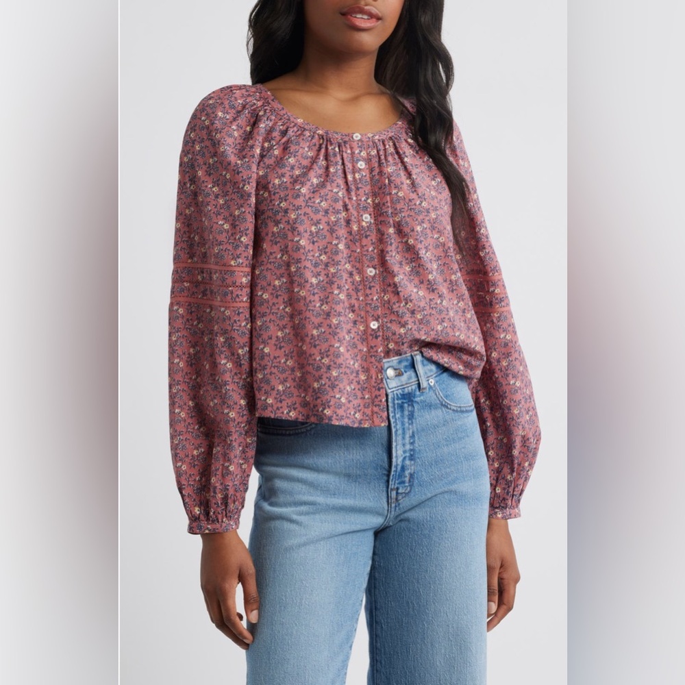 Madewell Puff-Sleeve A-Line Top